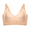 Sujetador minimizador de encaje beige sin aros con bordado floral y copas completas - 34/75B / Color Piel
