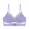 Sujetador lavanda con espalda descubierta de encaje con lunares y diseño sin aros - 3XL / Morado