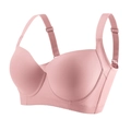 Seamless lotus pink push-up bra featuring wide side wings and supportive memory wire - 38/85C / Dusty Pink