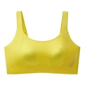 Nahtloser gelber Sport-BH für Damen mit breiten Trägern und FASHIONABLE-Print - M / Ingwergelb