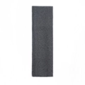Winter dark grey wool-like scarf for men and women with neat overlocked edge detail - Extended Version / Dark Gray With White Stitch