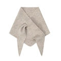 Oatmeal wool knit triangle scarf shawl with refined stitching for autumn and winter - Triangular Knitted Style / Khaki
