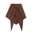 Elegant reddish brown wool blend knit triangular shawl scarf for autumn winter seasons - Triangular Knitted Style / Brown
