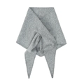 Light grey knitted triangle wool blend scarf shawl with soft texture on white background - Triangular Knitted Style / Gray