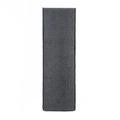 Solid dark grey long winter scarf with detailed knit texture and overlock stitched edges - Dark Gray With Black Stitch