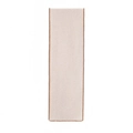 Beige cashmere-feel knitted scarf with decorative brown zigzag edge stitching - Melange Beige With Caramel Stitch