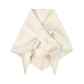 Chal triangular de forro polar blanco crema con costuras reforzadas en el borde - Blanco Roto
