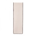 Solid beige double-sided winter scarf with dark brown blanket stitch edges - Melange Beige With Coffee Stitch