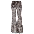 Leopardenmuster Mesh-Schlaghose mit hoher Taille und modischem Tierprint-Design - S / Leopardenprint