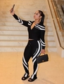 Detail of slim-fit tracksuit featuring letter print, side stripes and split hem pants - S / Black