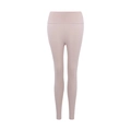 Dettaglio dei leggings da yoga a vita alta in rosa nudo con tessuto elastico modellante - S / Parte Inferiore (Leggings) / Rosa