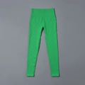 Leggings de yoga vert vif à côtes avec taille haute et détails de texture sans couture - S / Bas (Pantalon Long) / Vert