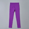 Détail du legging de yoga violet sans couture à taille haute et texture côtelée - S / Bas (Pantalon Long) / Violet