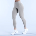 Mittelgraue nahtlose Scrunch-Leggings mit hohem Bund für Yoga und Fitness-Training - XS / Tongrau