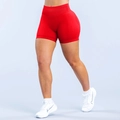 Women's bright red high-waisted seamless scrunch bum yoga shorts for gym fitness - XS / Bottoms / Plum Purple