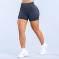 Charcoal grey high-waisted seamless scrunch butt yoga shorts for women fitness - XS / Charcoal Grey