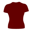 Deep red seamless fitness t-shirt in high-stretch moisture-wicking matte nylon fabric - XS / Burgundy