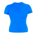 T-shirt de sport sans couture bleu vif ajusté en tissu hautement extensible évacuant l'humidité - Bleu Électrique