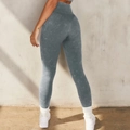 Leggings da yoga a vita alta senza cuciture in grigio vintage lavato per sport donna - Taglia S / Pantaloni e gonne / Pantaloni Grigi