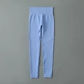 Legging de yoga sans couture bleu clair à taille haute avec texture chinée pour le fitness - S / Pantalon Bleu
