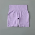 Short de yoga sans couture mauve clair à taille haute avec ceinture de maintien - S / Short Violet