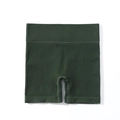 Pantaloncini sportivi a coste senza cuciture a vita alta verde scuro per fitness - Taglia S / Pantaloni e gonne / Verde militare