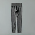 Leggings de yoga sans couture gris foncé à taille haute avec ceinture côtelée - S / Pantalon Noir