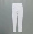 High-waisted seamless white yoga leggings with wide compression waistband for fitness - G9510 White Trousers / S