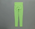 Neon green seamless high-waisted yoga leggings with ruched scrunch butt design - G9510 Green Trousers / S