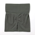 Deep grey high waist seamless yoga shorts with scrunch butt detail and ribbed waistband - G9510 Dark Gray Shorts / L