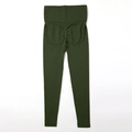 High-waist seamless scrunch butt yoga shorts in dark olive green for fitness - G9510 Military Green Trousers / S