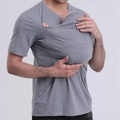Camiseta portabebé para hombre en gris claro con tejido de mezcla de algodón - S / Gris (Hombres)