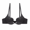 Reggiseno push-up nero con scollo a U profondo, schiena scoperta e spalline - 70A / Nero