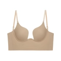 Reggiseno senza schiena con profondo scollo a U color beige e spalline regolabili - Reggiseno Beige / 70A
