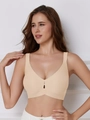 Detalle de sujetador sin costuras color piel sin aros con tirantes anchos y soporte suave - 3XL / Color Piel