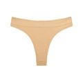 Detailed close-up showing seamless stitching and dual-layer lining of the nude thong - Nude