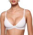 Bralette a triangolo bianca senza cuciture con spalline sottili in tessuto elastico - M / Bianco