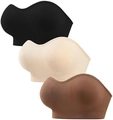 Three-pack seamless strapless tube top bras in black, beige, and brown colors - Black And Beige And Brown