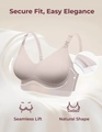 Reggiseno allattamento senza cuciture rosa nude con spalline regolabili e forma - 2XL / Marrone