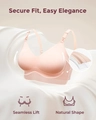 Reggiseno allattamento rosa nude senza cuciture con trama a nido d'ape traspirante - Rosa Ostrica