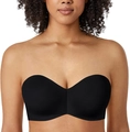 Reggiseno minimizer senza spalline nero da donna con ferretto e supporto senza cuciture - M / Nero