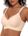 Sujetador push-up sin costuras color beige con tirantes anchos para soporte y comodidad - 3XL / Color Piel