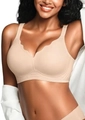 Seamless wireless jelly bra for women in skin tone with scalloped edges for comfort - 2XL / Skin Color