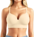 Sujetador push-up sin aros en color beige para una cobertura completa y gran soporte - S / Color de piel