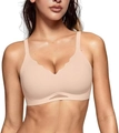 Soutien-gorge sans coutures festonné nude en tissu élastique avec détails respirants - Chair