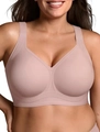 Stützender kabelloser Push-up-BH mit voller Abdeckung in Nude-Rosa und breiten Trägern - 3XL / Rosenrosa