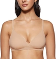 Reggiseno a triangolo senza cuciture e senza ferretto color nudo per donna - Beige Caldo