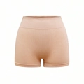 Nahtlose Miederhose mit hoher Taille zur Bauchkontrolle in Hautfarbe mit Kompressionsgewebe - XS / Aprikose
