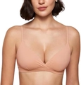Reggiseno a triangolo senza cuciture color nudo con spalline sottili e scollo a V liscio - Arancio Pompelmo