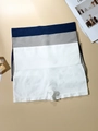 Pack de 3 pantalones de seguridad sin costuras de talle alto para mujer en azul, gris y blanco - S / Blanco/Gris/Azul Marino